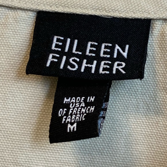 Eileen Fisher Zip Up Light Cream Jacket - Picture 4 of 10